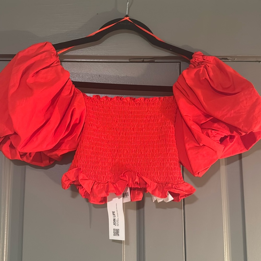 Zara Puff sleeve crop top